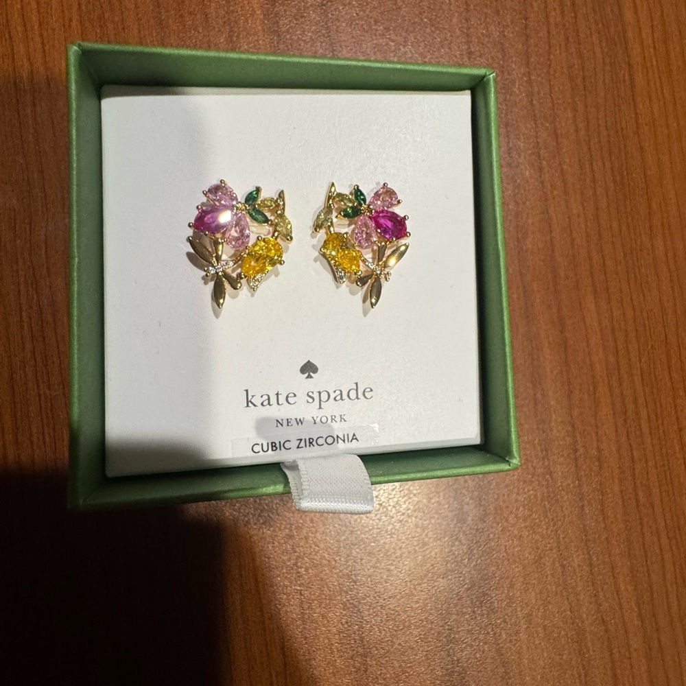 Kate Spade Floral Cubic Zirconia Earrings